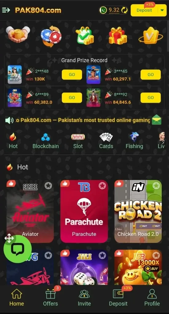 Download Pak804 Game a Real Earning online Game in Pakistan