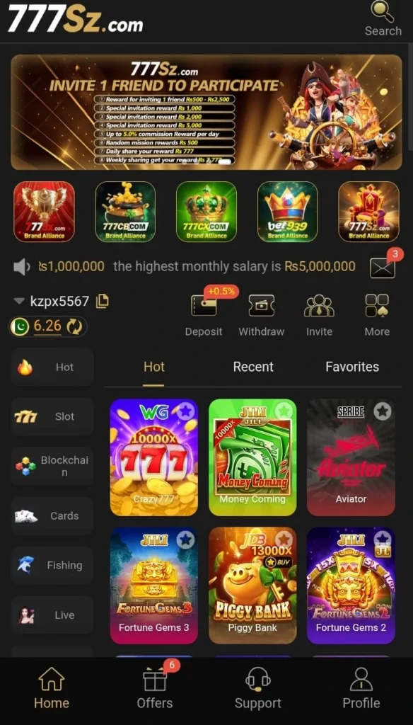 777SZ Game Latest Real Earning Game in Pakistan