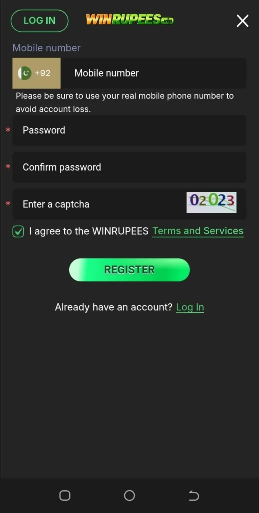 Download and Register at WinRupees Real Earning Game in Pakistan