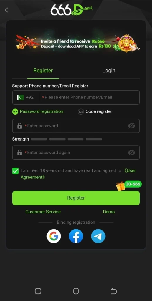 Free 666D Registration 