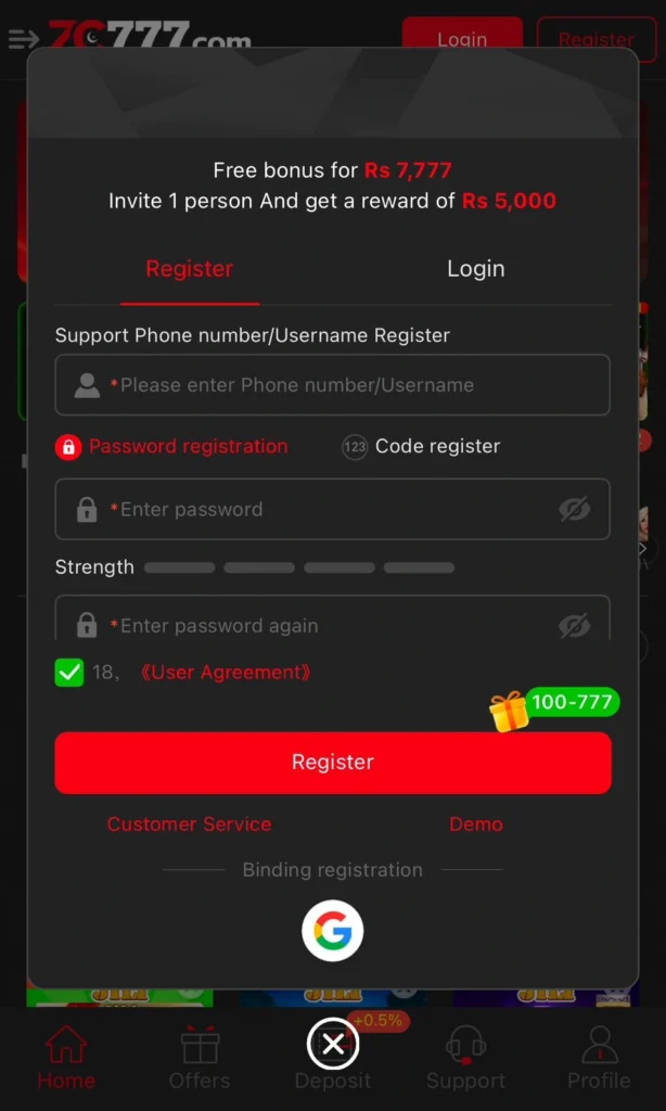 ZC777 Game Free Registration
