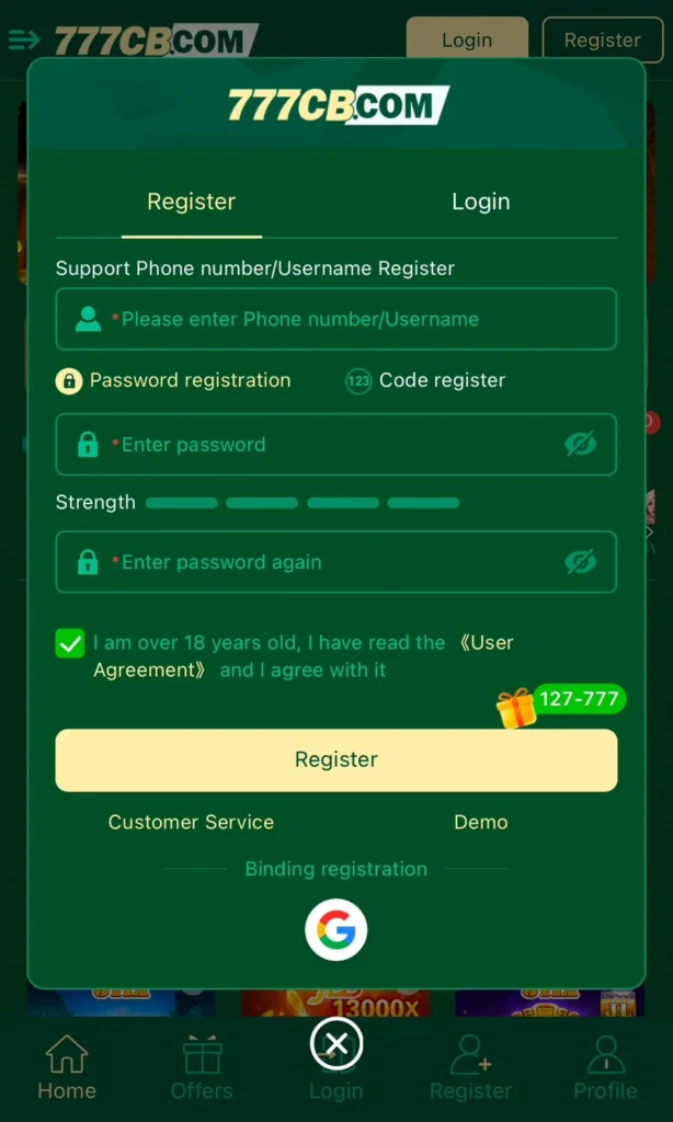 777CB Free Registration Download to Earn Real Cash in Pakistan