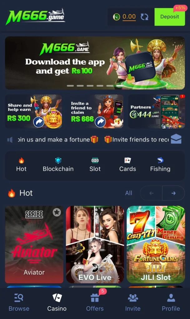 Download M666 Game to Earn Real Cash In Pakistan