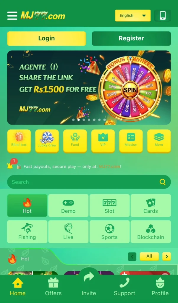 Download MJ77 Game to Earn Real Cash in Pakistan . MJ77 is Real earning Game