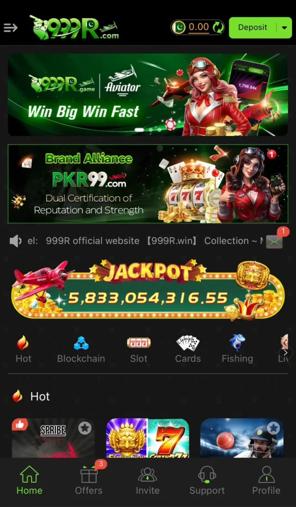 Download 999R Game To Earn Real Cash in Pakistan. The Best Real Earning Game .