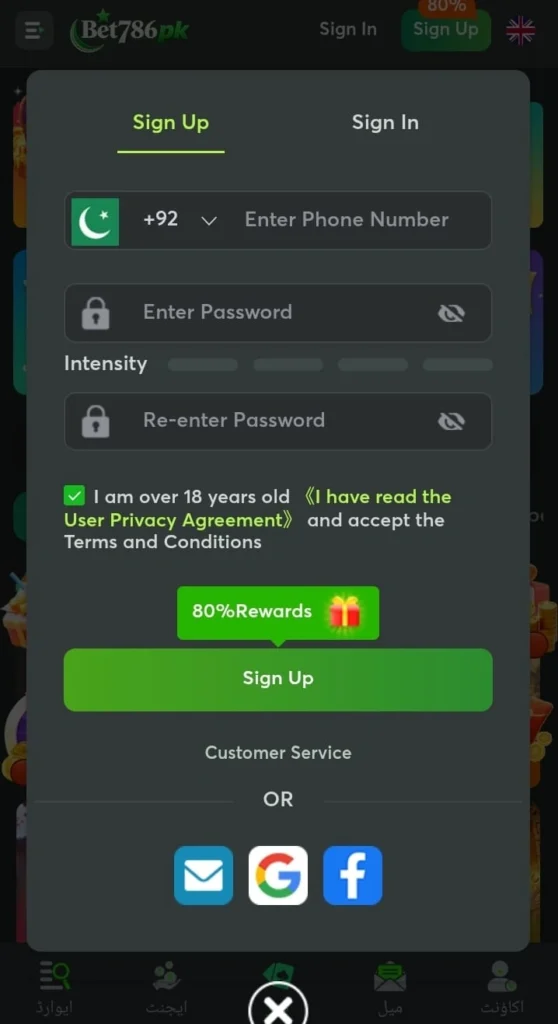 Free Registration of Bet786pk Game to Earn Real Cash in Pakistan 2025