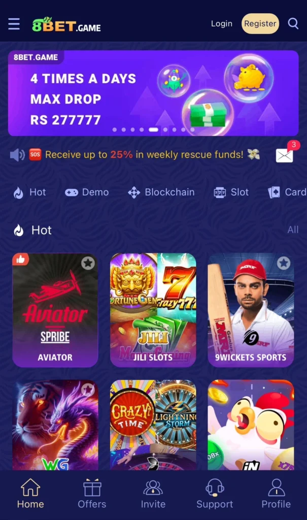 Download 8Bet Game to earn money in pakistan