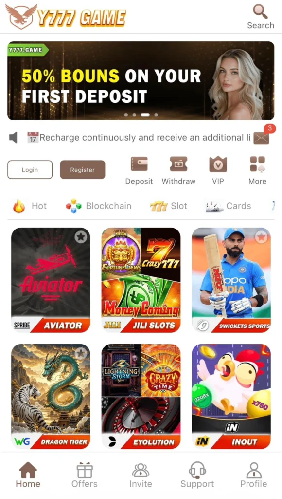 Y777 Game Download .Free Real Money Game in pakistan