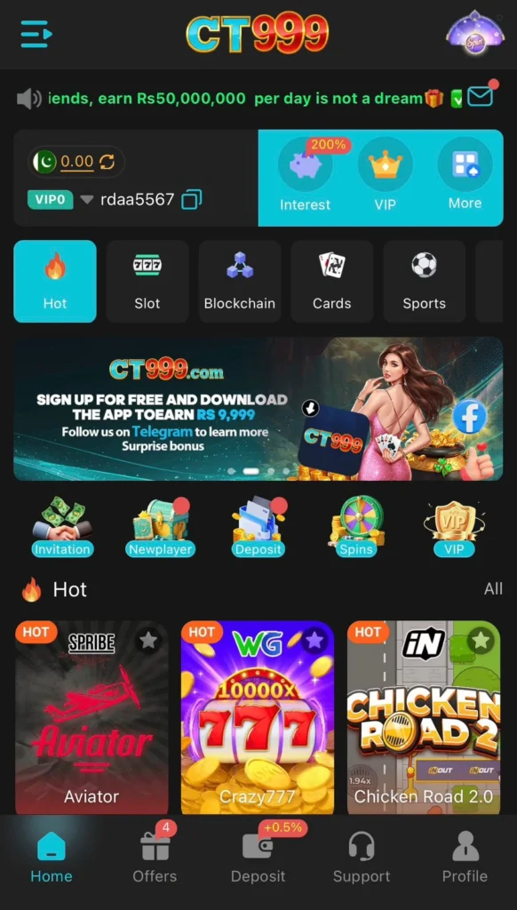 CT999 Game Download For Real Cash . New Real Earning Game in Pakistan 2026.