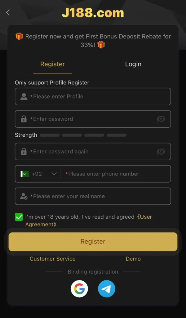 J188 Game Free Registration . New real Earning Game in Pakistan.